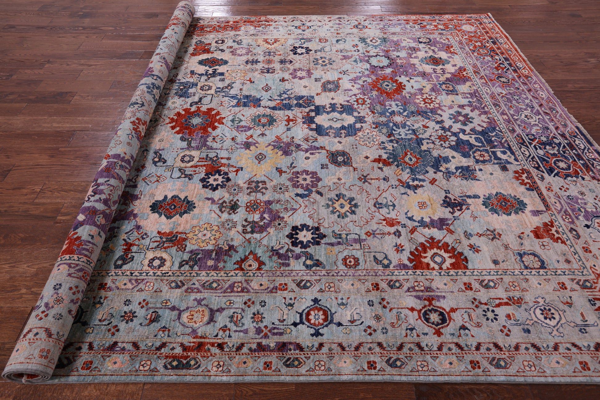 Persian Fine Serapi Handmade Wool Rug - 8' 11" X 11' 10" - Golden Nile