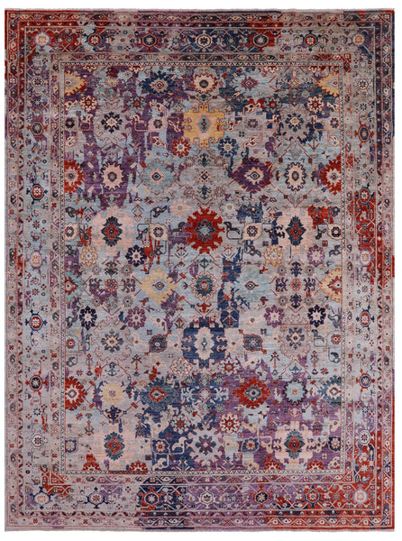 Persian Fine Serapi Handmade Wool Rug - 8' 11" X 11' 10" - Golden Nile