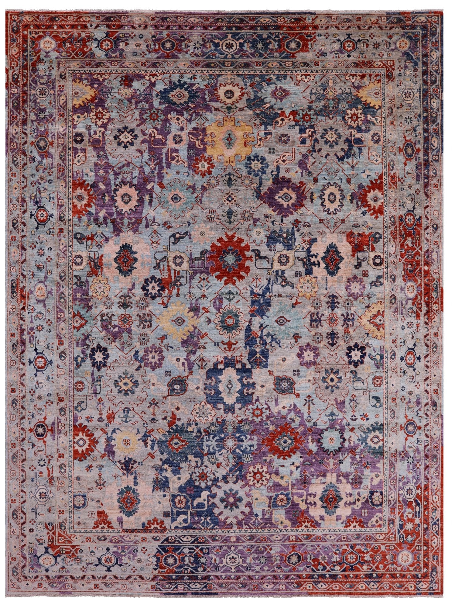 Persian Fine Serapi Handmade Wool Rug - 8' 11" X 11' 10" - Golden Nile