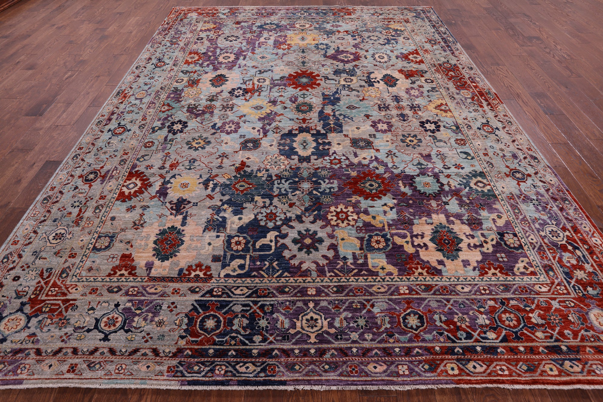 Persian Fine Serapi Handmade Wool Rug - 8' 11" X 11' 10" - Golden Nile
