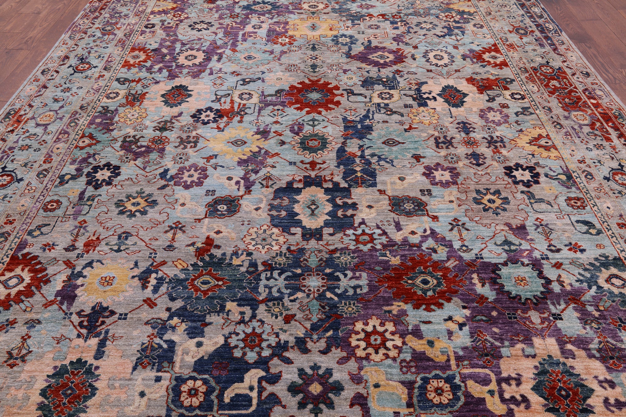 Persian Fine Serapi Handmade Wool Rug - 8' 11" X 11' 10" - Golden Nile