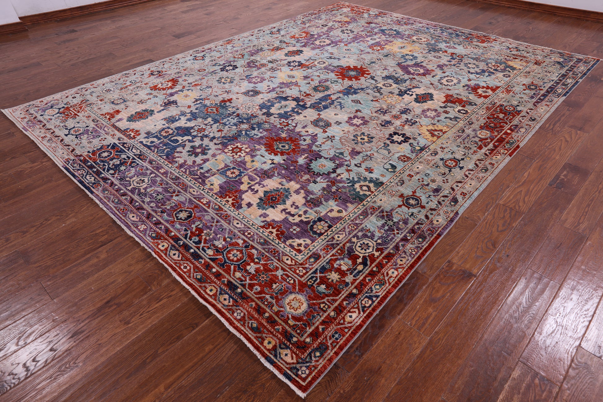 Persian Fine Serapi Handmade Wool Rug - 8' 11" X 11' 10" - Golden Nile
