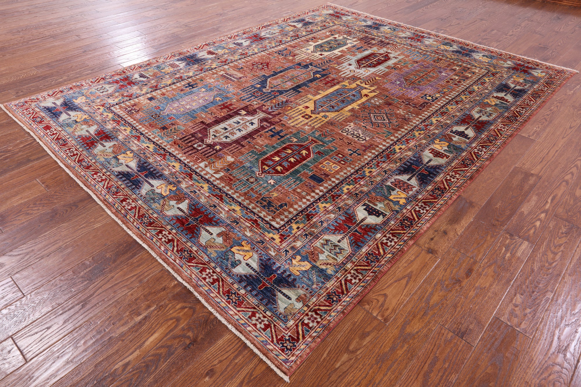 Persian Fine Serapi Hand Knotted Wool Rug - 7' 8" X 10' 0" - Golden Nile