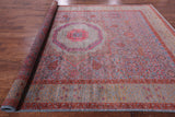 Geometric Persian Mamluk Handmade Wool Rug - 8' 11" X 11' 10" - Golden Nile
