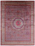 Geometric Persian Mamluk Handmade Wool Rug - 8' 11" X 11' 10" - Golden Nile