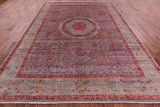 Geometric Persian Mamluk Handmade Wool Rug - 8' 11" X 11' 10" - Golden Nile