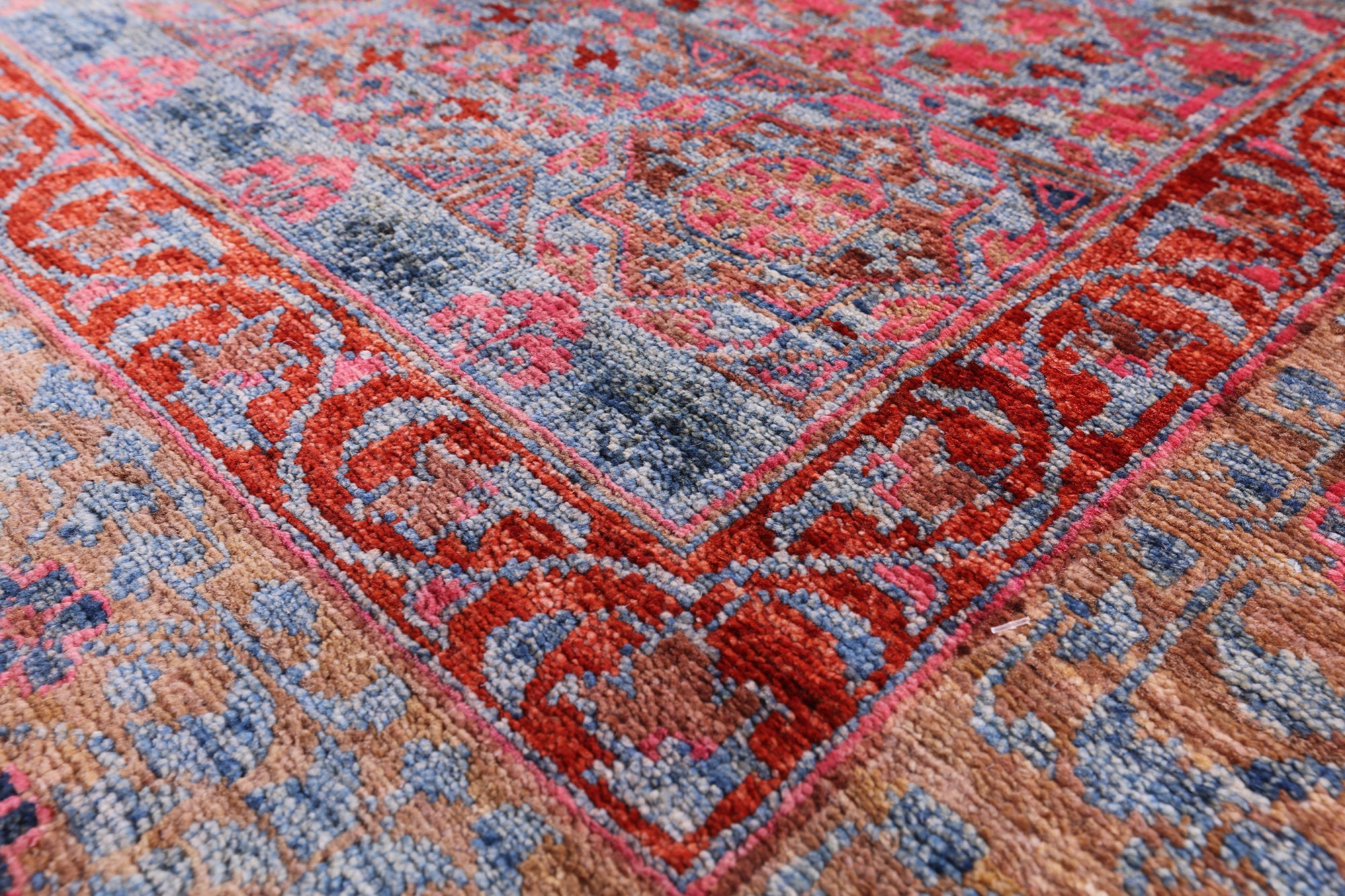 Geometric Persian Mamluk Handmade Wool Rug - 8' 11" X 11' 10" - Golden Nile