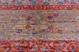 Geometric Persian Mamluk Handmade Wool Rug - 8' 11" X 11' 10" - Golden Nile