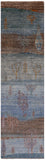 Tribal Persian Gabbeh Hand Knotted Wool Runner Rug - 2' 9" X 9' 8" - Golden Nile