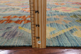 Reversible Kilim Flat Weave Wool Rug - 5' 5" X 6' 6" - Golden Nile