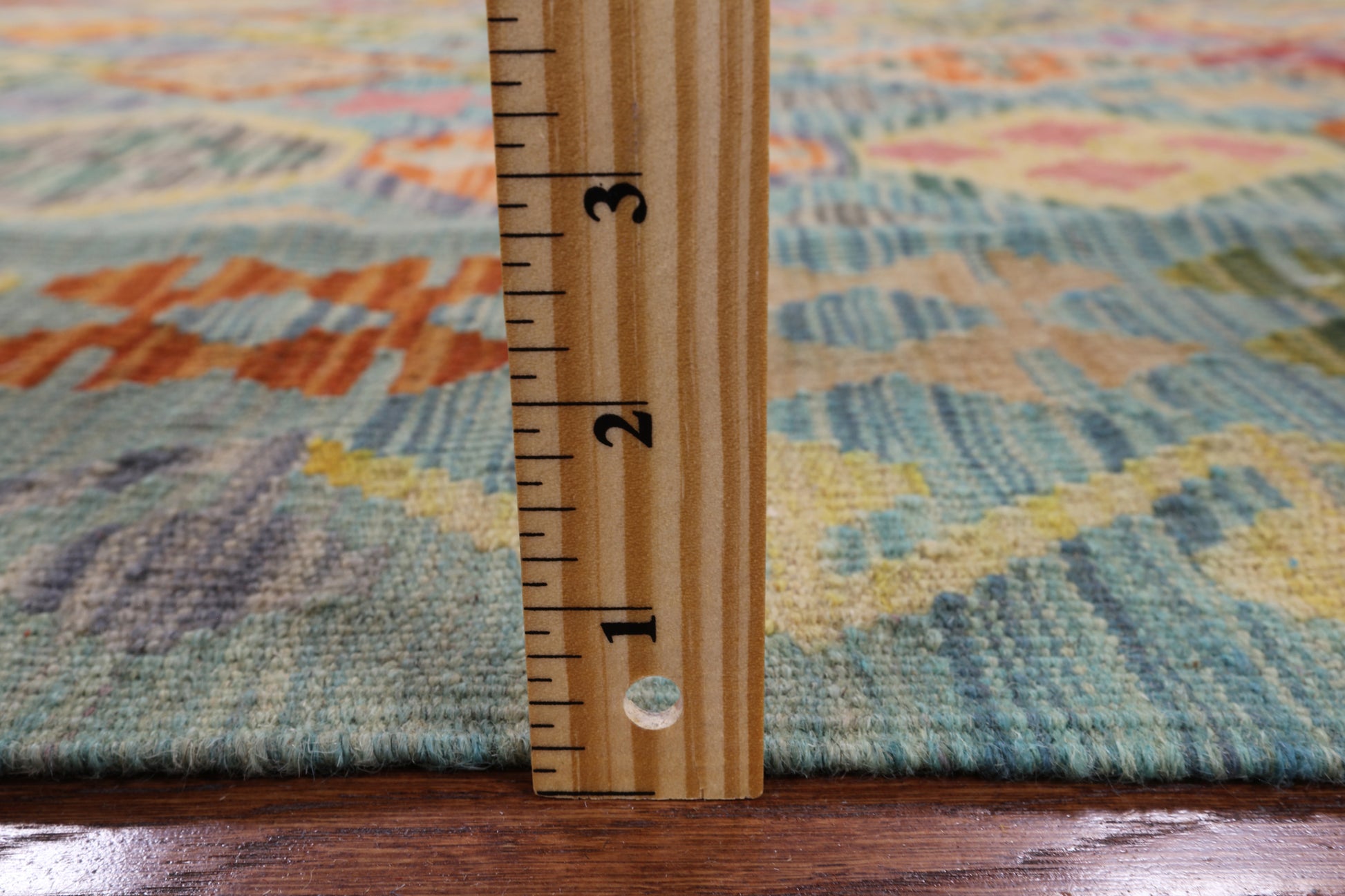 Reversible Kilim Flat Weave Wool Rug - 5' 5" X 6' 6" - Golden Nile