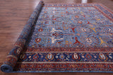 Blue Persian Fine Serapi Handmade Wool Rug - 14' 0" X 23' 2" - Golden Nile
