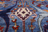 Blue Persian Fine Serapi Handmade Wool Rug - 14' 0" X 23' 2" - Golden Nile