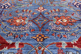 Blue Persian Fine Serapi Handmade Wool Rug - 14' 0" X 23' 2" - Golden Nile