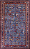 Blue Persian Fine Serapi Handmade Wool Rug - 14' 0" X 23' 2" - Golden Nile