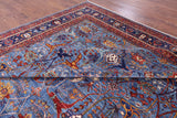 Blue Persian Fine Serapi Handmade Wool Rug - 14' 0" X 23' 2" - Golden Nile