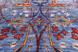 Blue Persian Fine Serapi Handmade Wool Rug - 14' 0" X 23' 2" - Golden Nile
