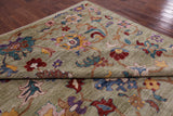 Green Turkish Oushak Hand Knotted Wool Rug - 9' 0" X 11' 10" - Golden Nile