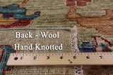 Green Turkish Oushak Hand Knotted Wool Rug - 9' 0" X 11' 10" - Golden Nile