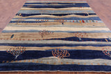Tribal Persian Gabbeh Hand Knotted Wool Rug - 8' 8" X 11' 7" - Golden Nile