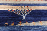 Tribal Persian Gabbeh Hand Knotted Wool Rug - 8' 8" X 11' 7" - Golden Nile