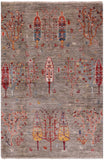 Tribal Persian Gabbeh Hand Knotted Wool Rug - 3' 4" X 5' 0" - Golden Nile