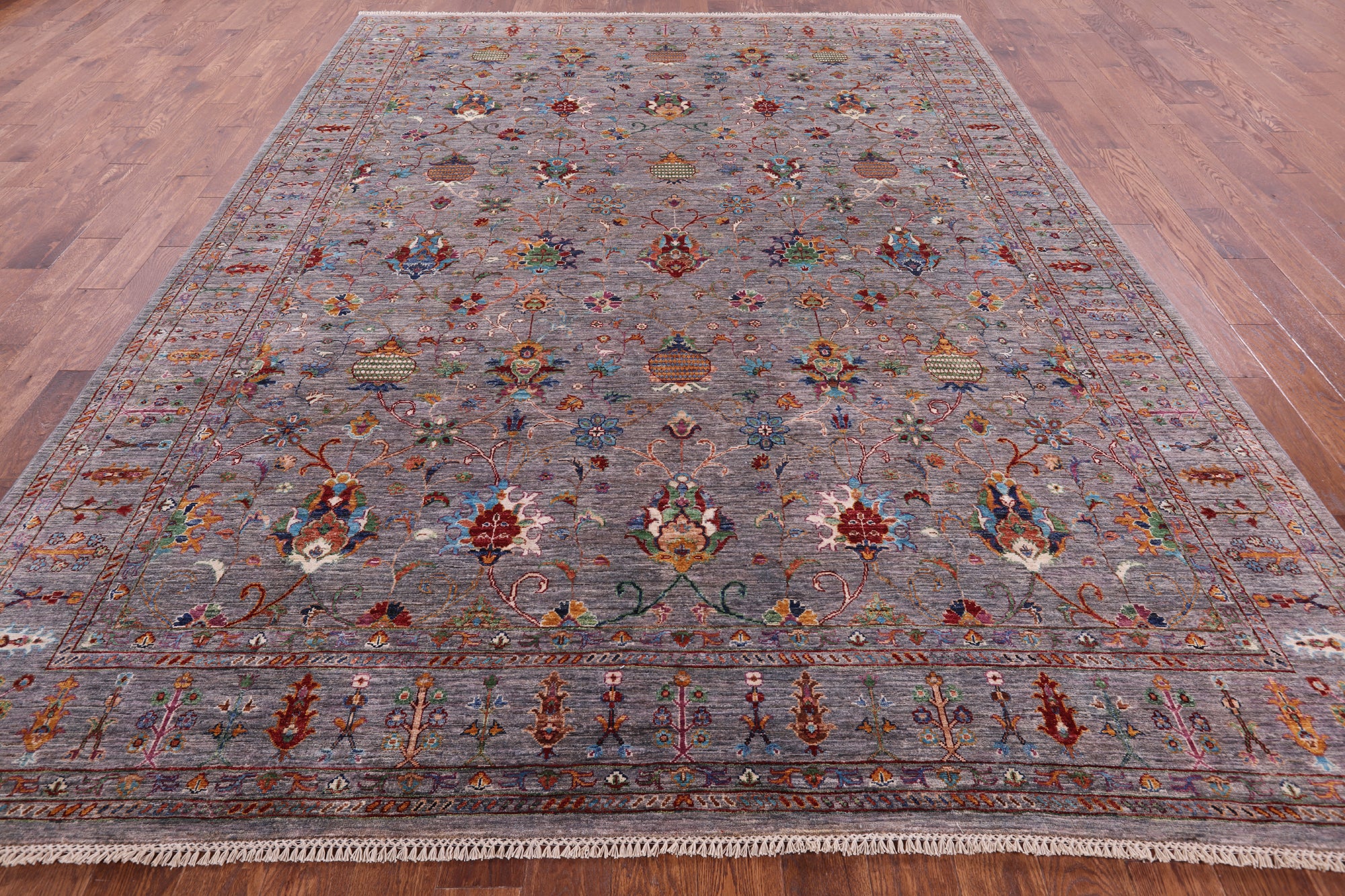 Peshawar Hand Knotted Wool Rug - 8' 10" X 11' 8" - Golden Nile