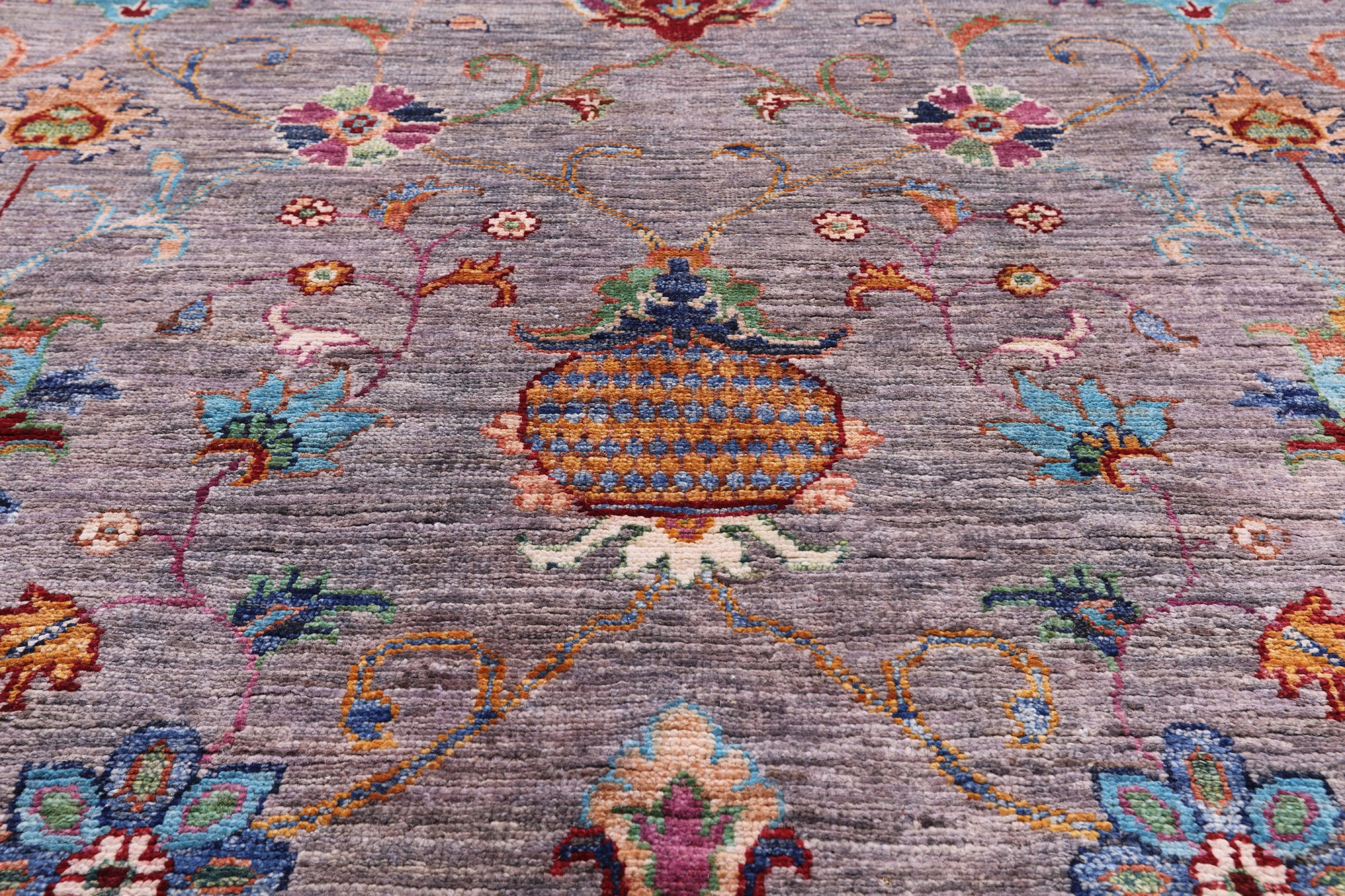 Peshawar Hand Knotted Wool Rug - 8' 10" X 11' 8" - Golden Nile