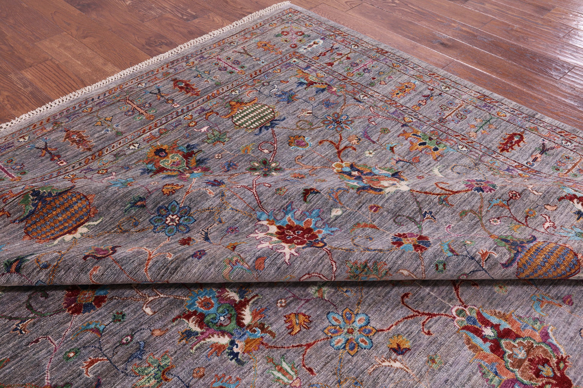 Peshawar Hand Knotted Wool Rug - 8' 10" X 11' 8" - Golden Nile