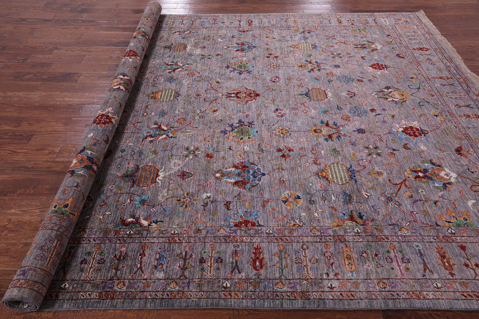 Peshawar Hand Knotted Wool Rug - 8' 10" X 11' 8" - Golden Nile