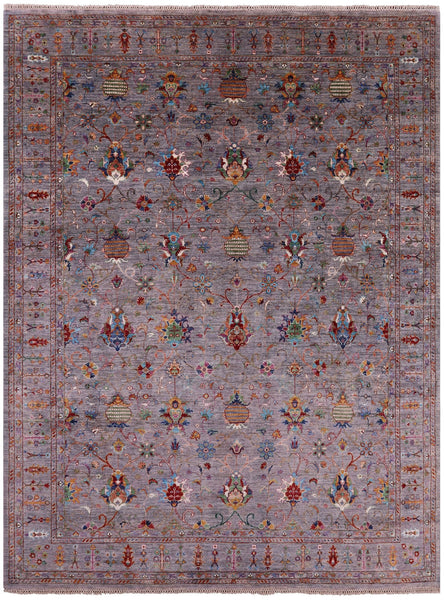 Peshawar Hand Knotted Wool Rug - 8' 10" X 11' 8" - Golden Nile