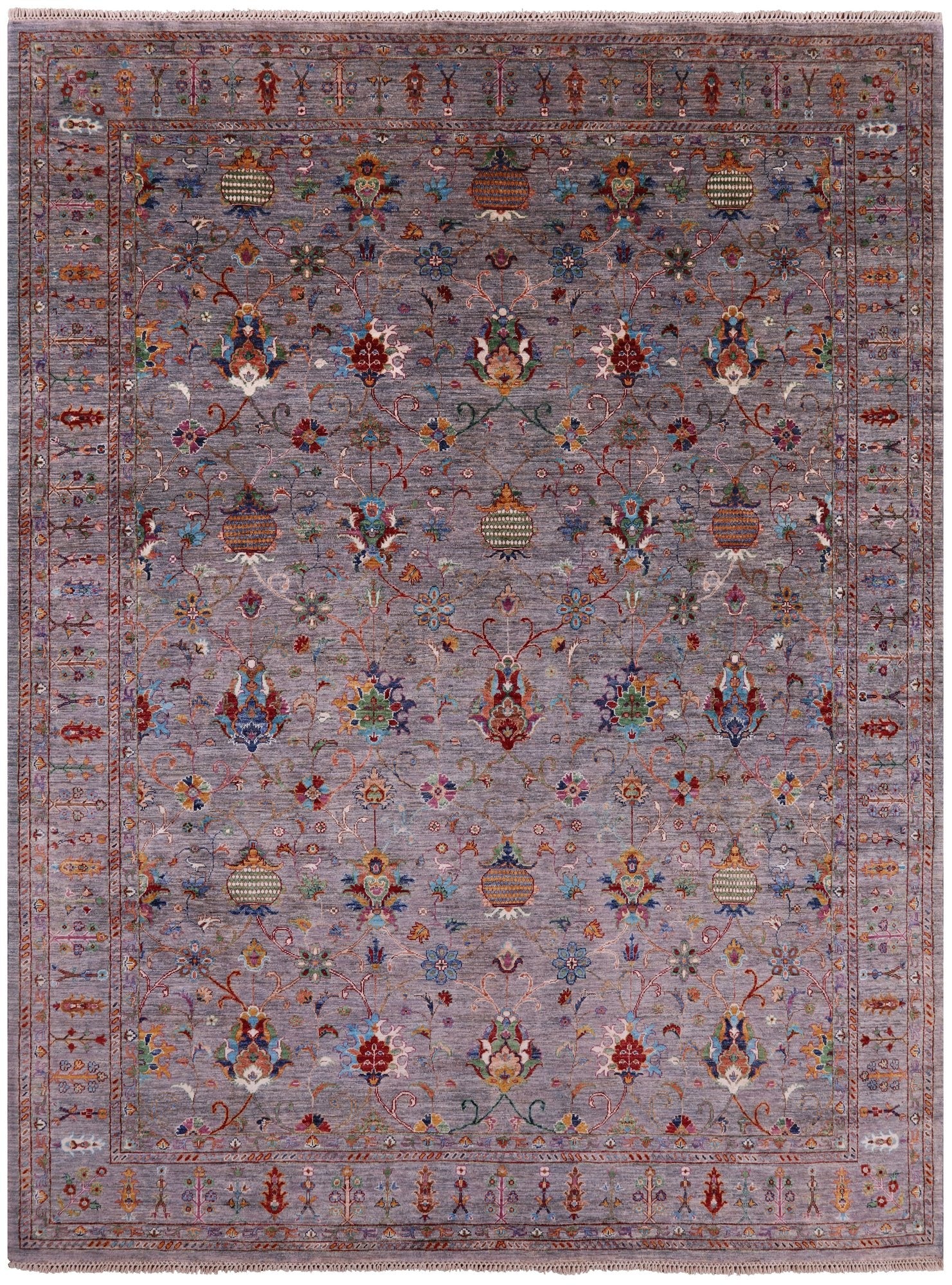 Peshawar Hand Knotted Wool Rug - 8' 10" X 11' 8" - Golden Nile
