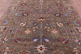 Peshawar Hand Knotted Wool Rug - 6' 9" X 9' 8" - Golden Nile