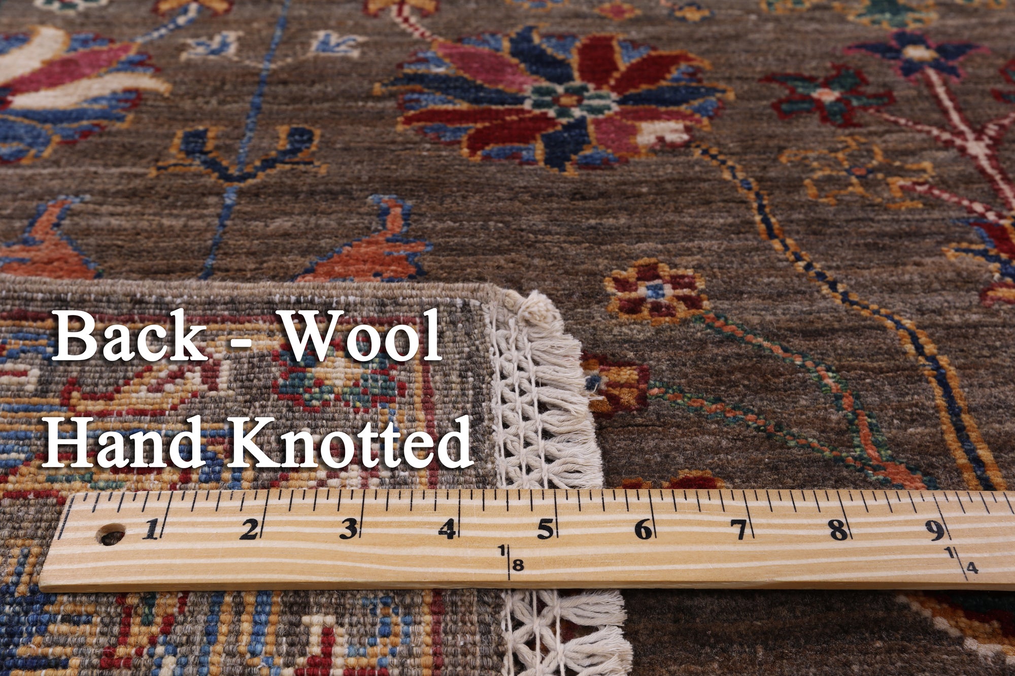 Peshawar Hand Knotted Wool Rug - 6' 9" X 9' 8" - Golden Nile
