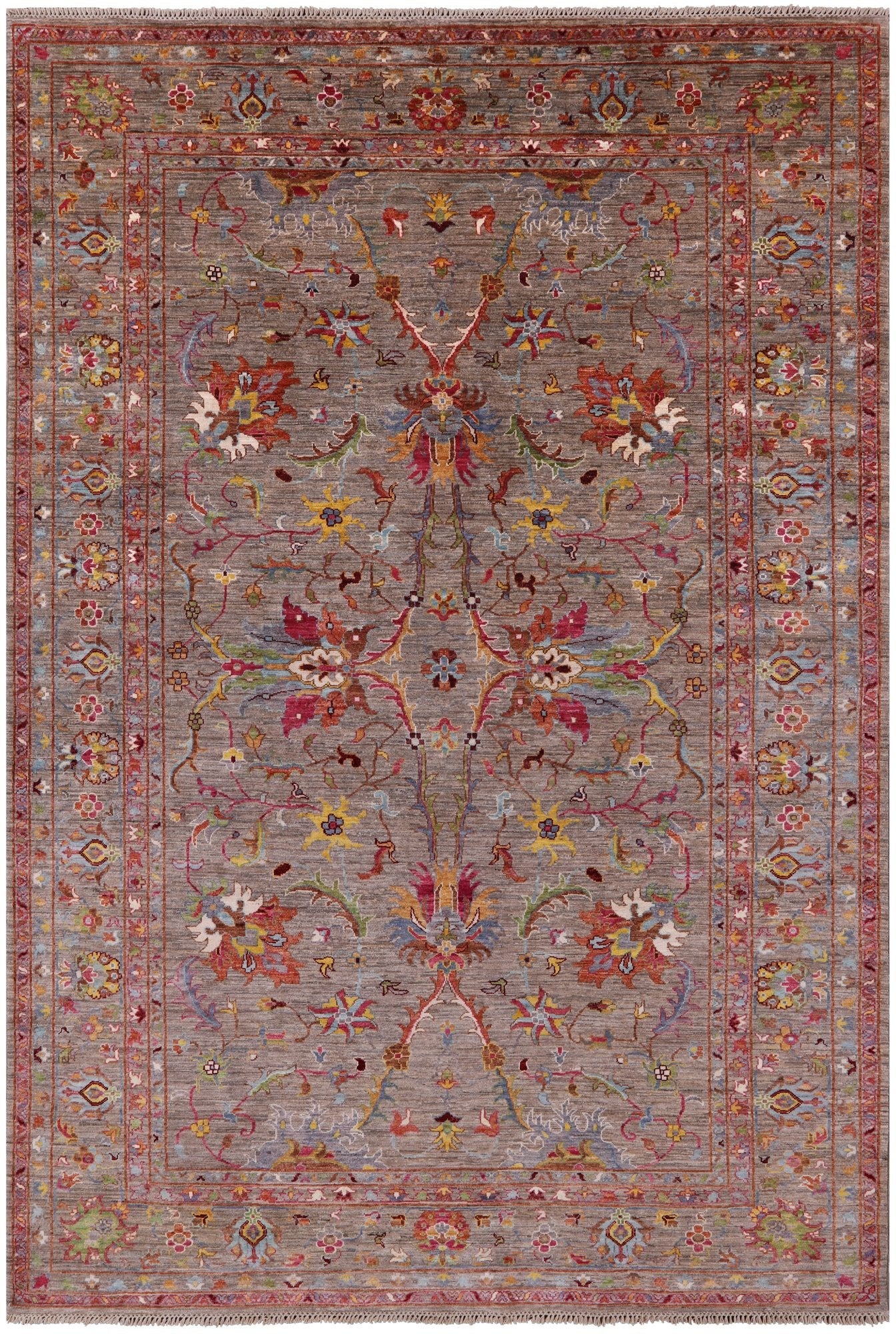 Peshawar Hand Knotted Wool Rug - 6' 9" X 10' 0" - Golden Nile