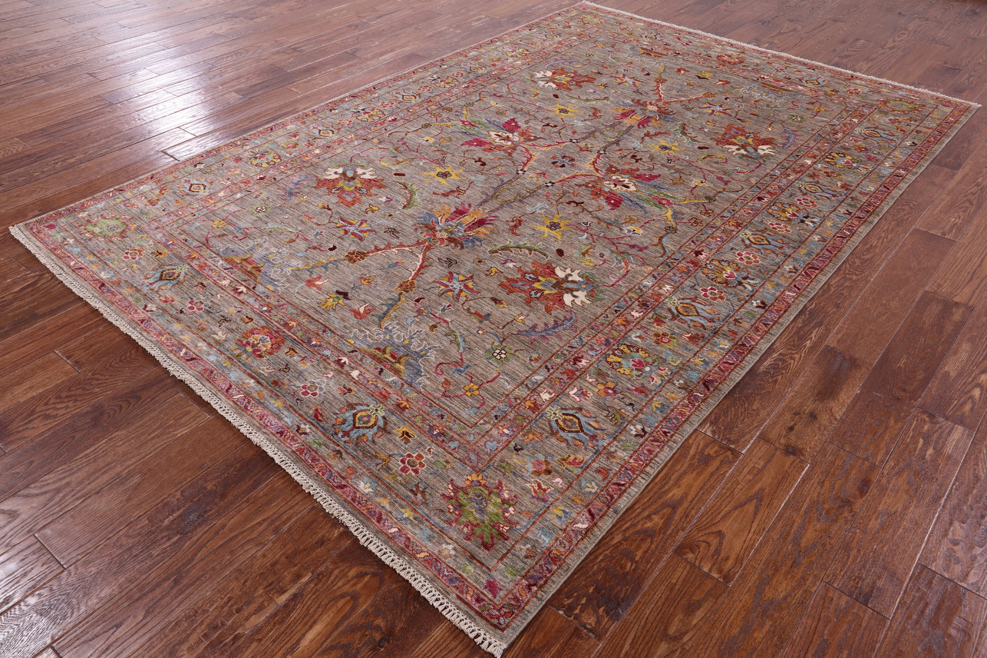 Peshawar Hand Knotted Wool Rug - 6' 9" X 10' 0" - Golden Nile