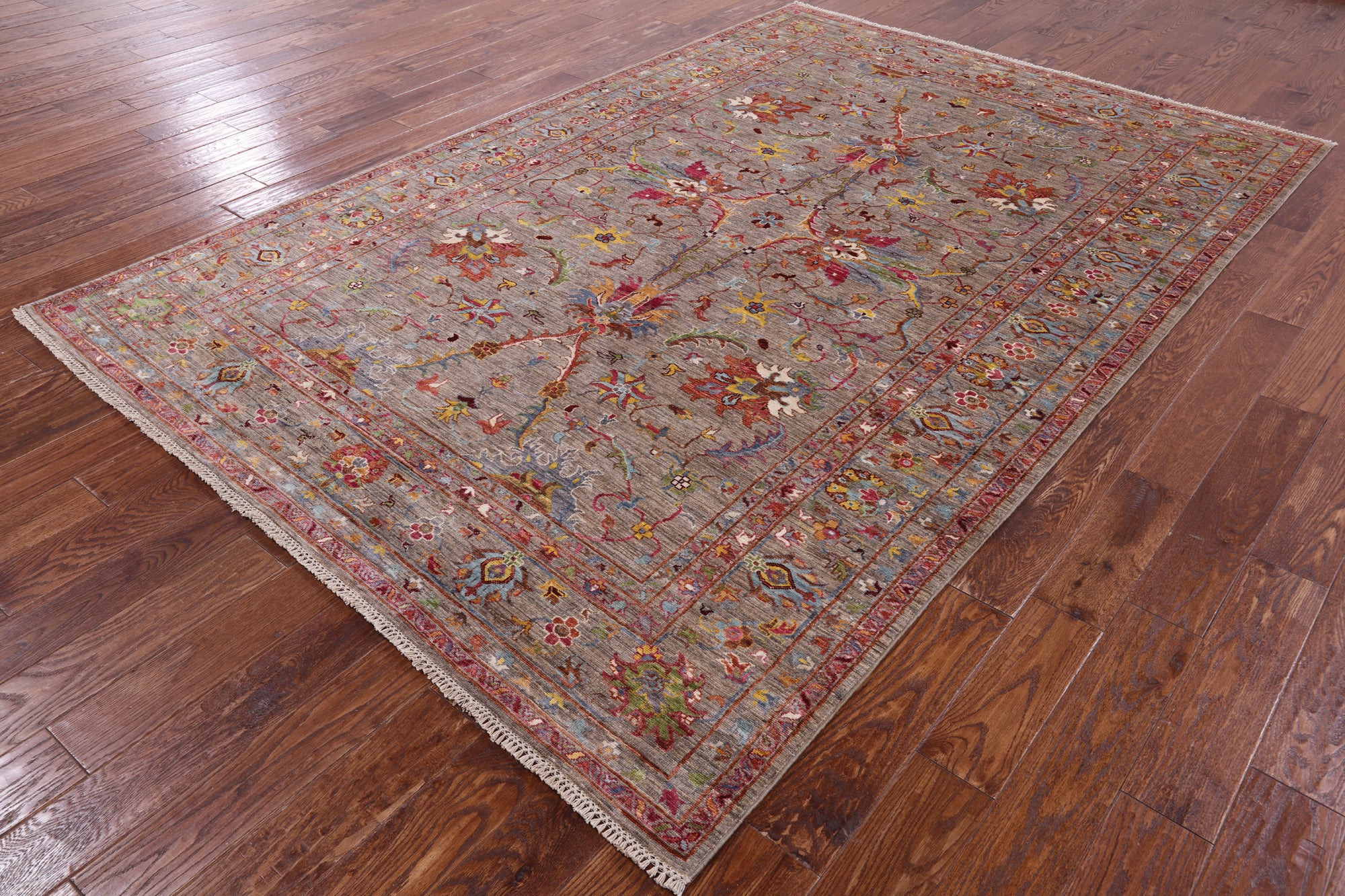 Peshawar Hand Knotted Wool Rug - 6' 9" X 10' 0" - Golden Nile