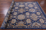 Blue Peshawar Hand Knotted Wool Rug - 6' 7" X 10' 3" - Golden Nile