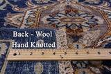 Blue Peshawar Hand Knotted Wool Rug - 6' 7" X 10' 3" - Golden Nile
