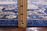 Blue Peshawar Hand Knotted Wool Rug - 6' 7" X 10' 3" - Golden Nile