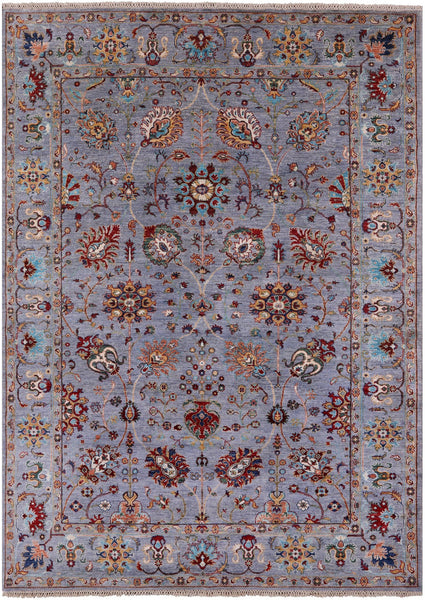 Peshawar Hand Knotted Wool Rug - 6' 10" X 9' 7" - Golden Nile