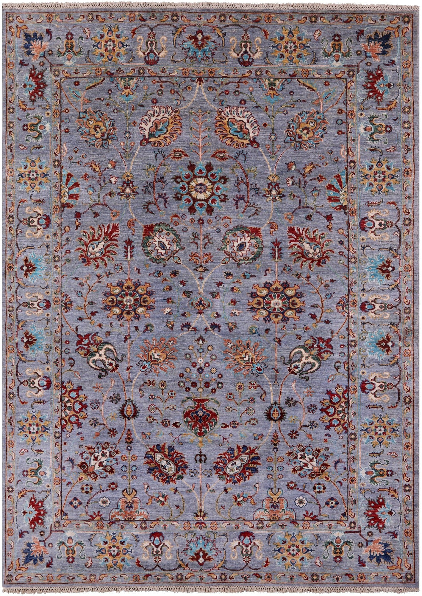 Peshawar Hand Knotted Wool Rug - 6' 10" X 9' 7" - Golden Nile