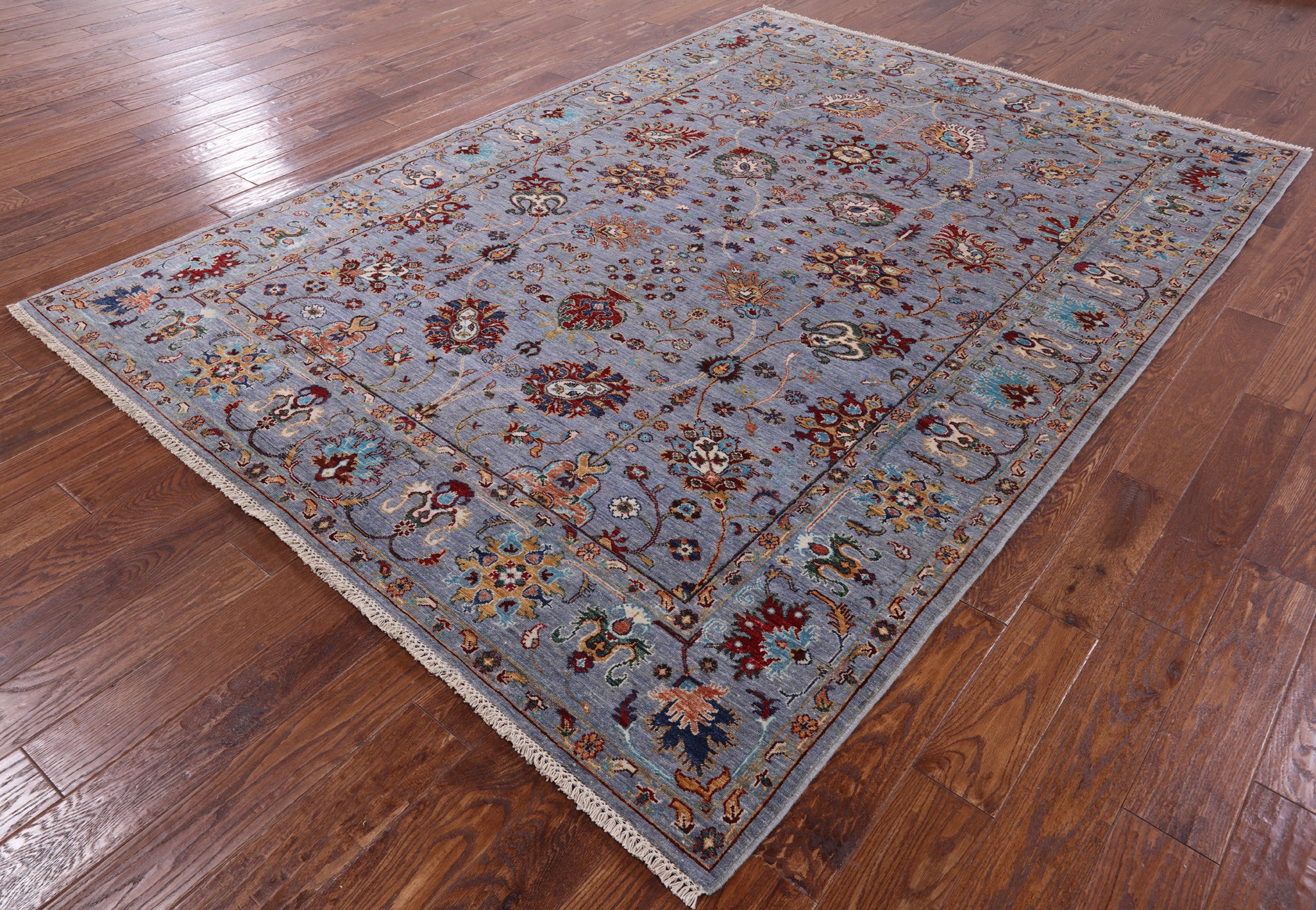 Peshawar Hand Knotted Wool Rug - 6' 10" X 9' 7" - Golden Nile