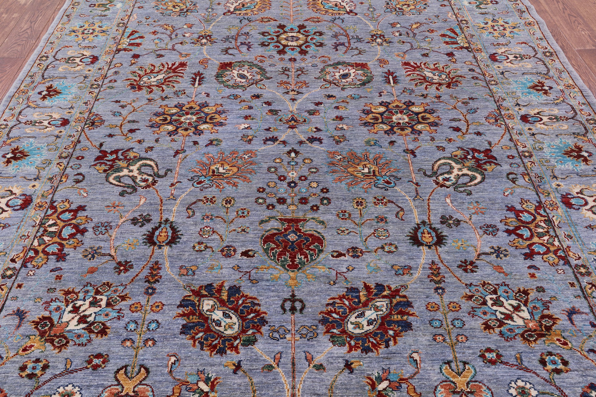 Peshawar Hand Knotted Wool Rug - 6' 10" X 9' 7" - Golden Nile