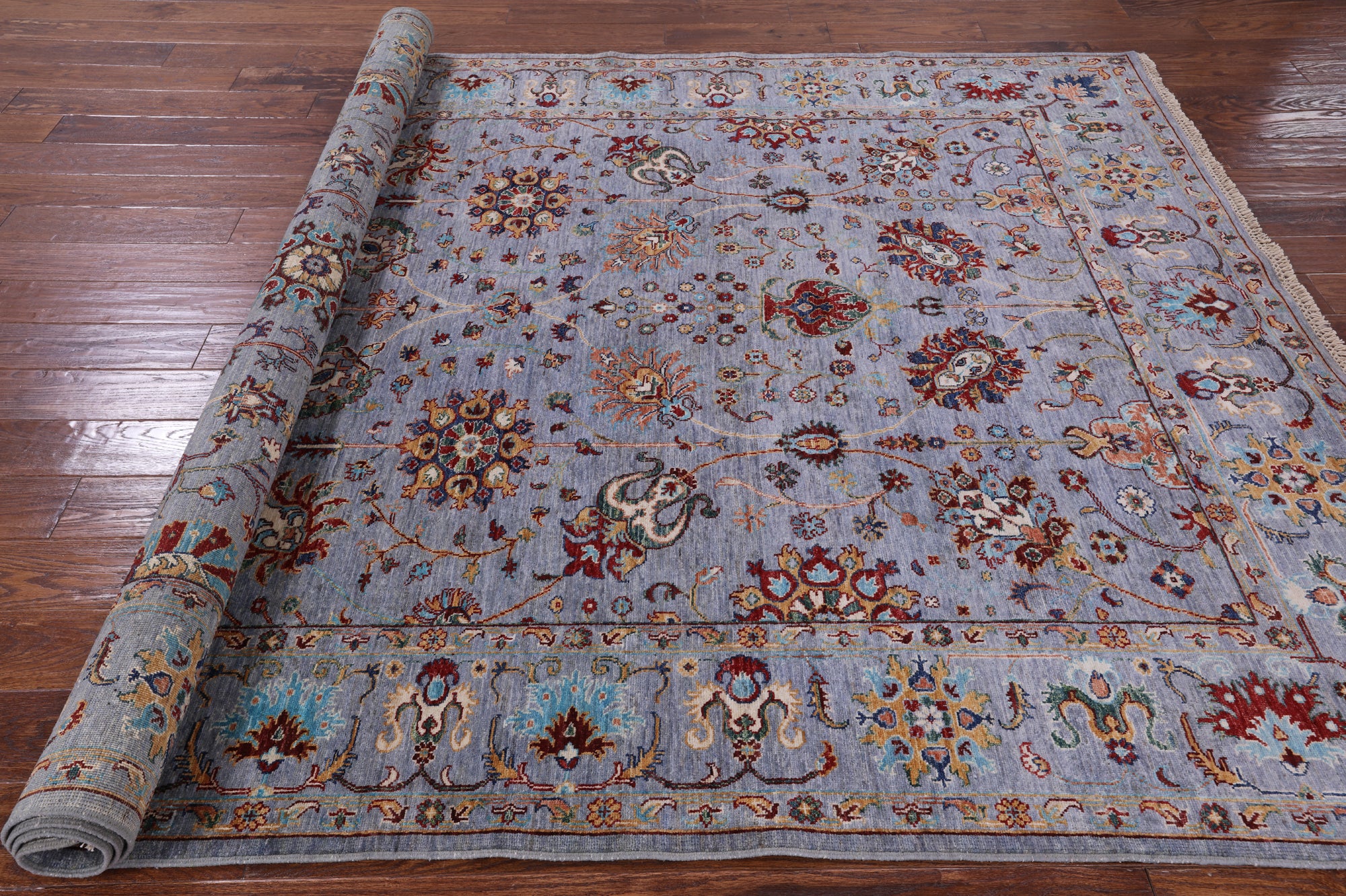 Peshawar Hand Knotted Wool Rug - 6' 10" X 9' 7" - Golden Nile
