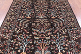 Brown Tree Of Life Peshawar Hand Knotted Wool Rug - 5' 8" X 8' 0" - Golden Nile