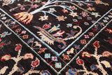 Brown Tree Of Life Peshawar Hand Knotted Wool Rug - 5' 8" X 8' 0" - Golden Nile