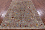 Peshawar Hand Knotted Wool Rug - 5' 8" X 8' 1" - Golden Nile