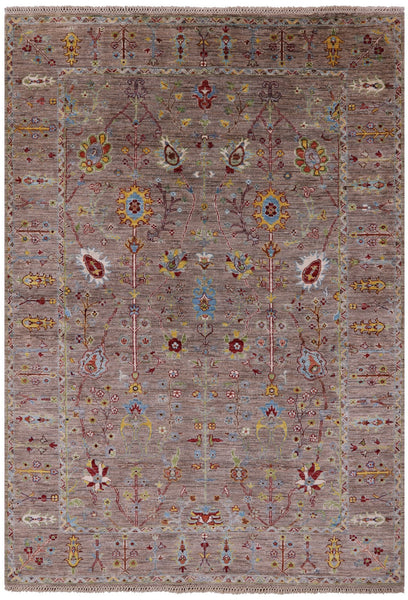 Peshawar Hand Knotted Wool Rug - 5' 8" X 8' 1" - Golden Nile
