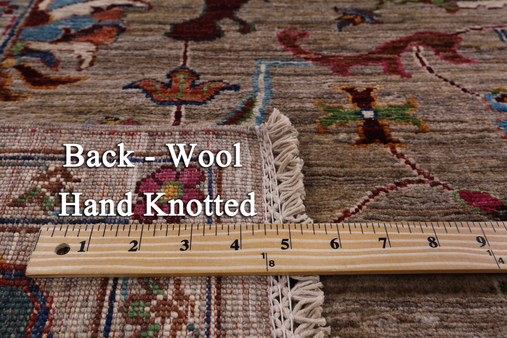 Peshawar Hand Knotted Wool Rug - 5' 8" X 7' 5" - Golden Nile